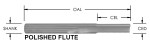 O Flute Straight Bit, (1 Flute)