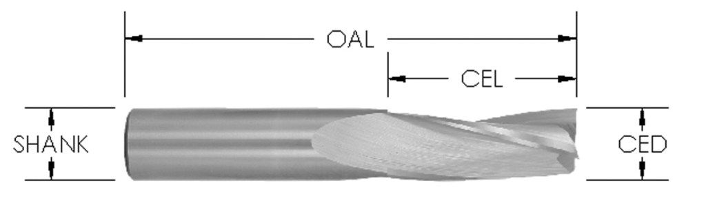 Solid Carbide Slow Spiral Upcut Bit, CNC Router Bit