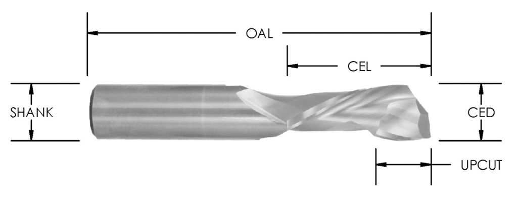 Solid Carbide Compression Bit (1+1), CNC Router Bit